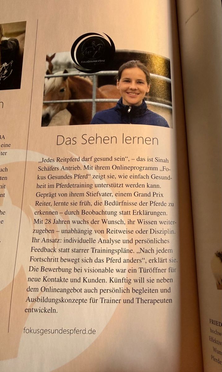 Artikel „Das Sehen lernen“ im Ekor Magazin