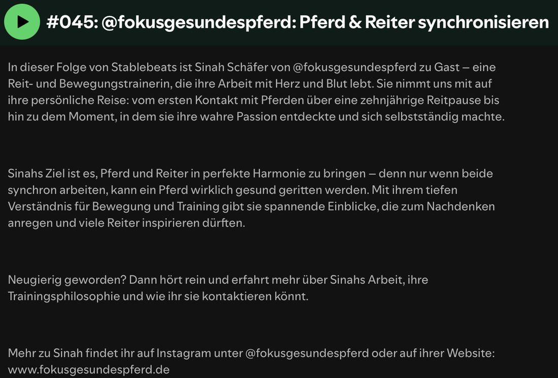 Beschreibung der Podcast-Folge #045 bei Stablebeats